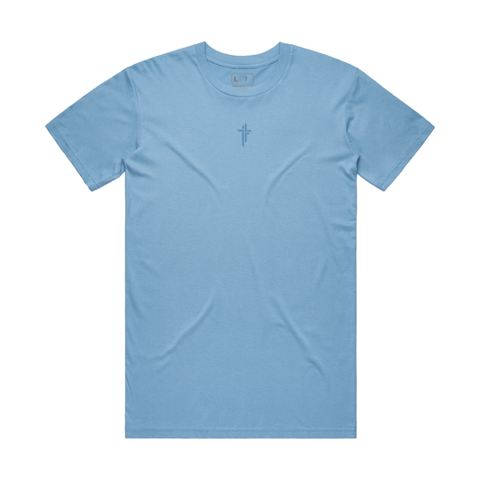 Cross Tee - Carolina Blue