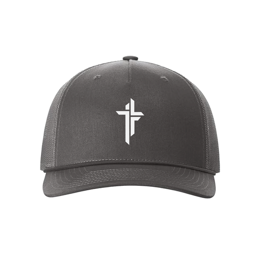 Cross Hat Curved + Rope - Grey