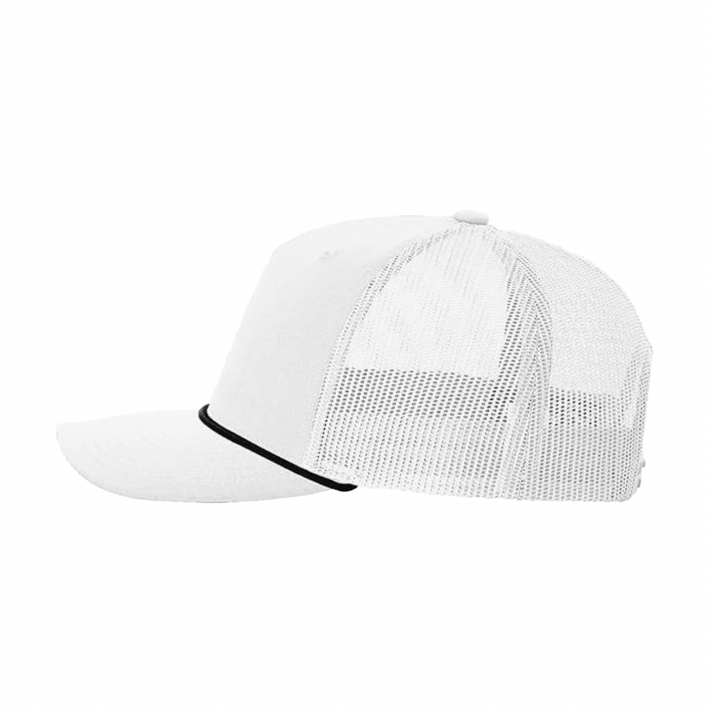 Cross Hat Curved + Rope - White