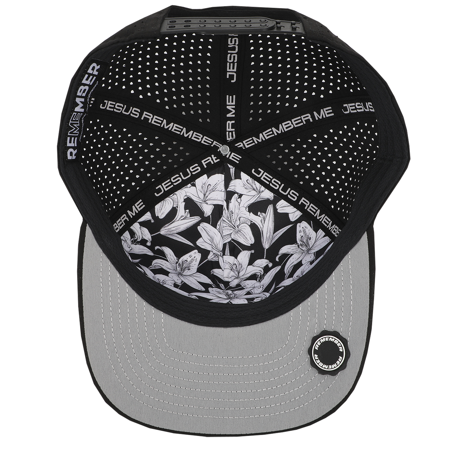 Perforated Curved Hat - Black Camo