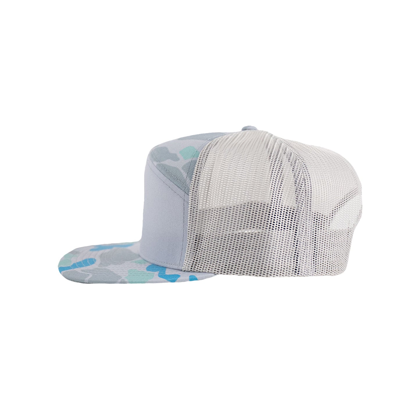 Cross Hat Flatbill - Blu/Green Camo
