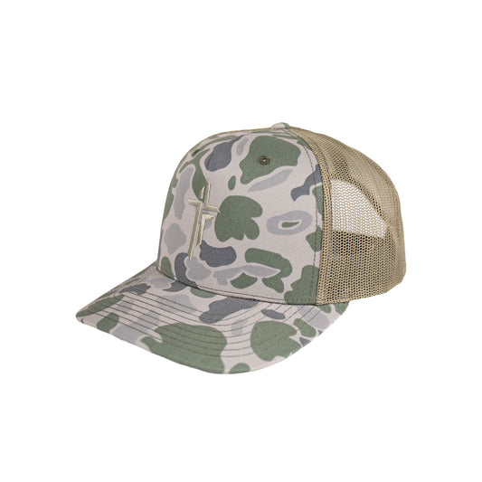 Cross Hat Curved - Marsh Camo