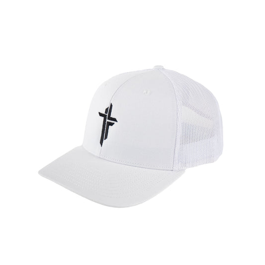 Cross Hat Curved - White