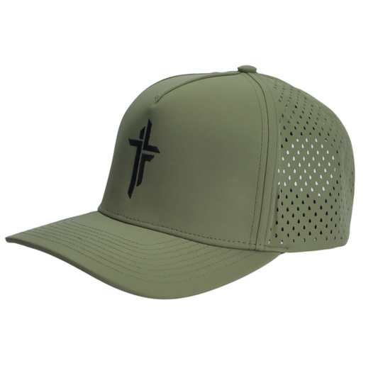 Premium Cross Hat (Curved) - Olive