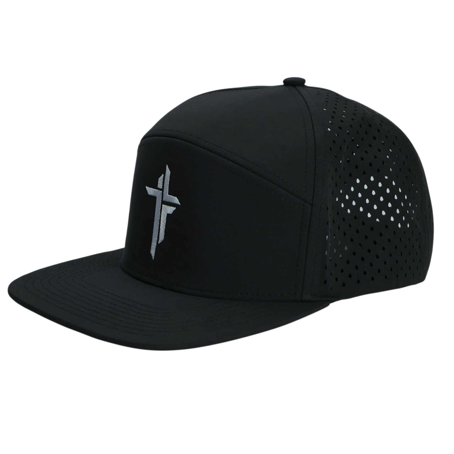 Premium Cross Hat (Flat bill) - Black