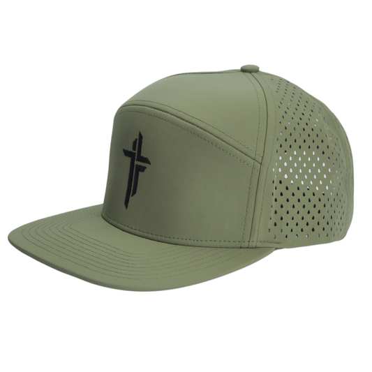 Premium Cross Hat (Flatbill) - Olive