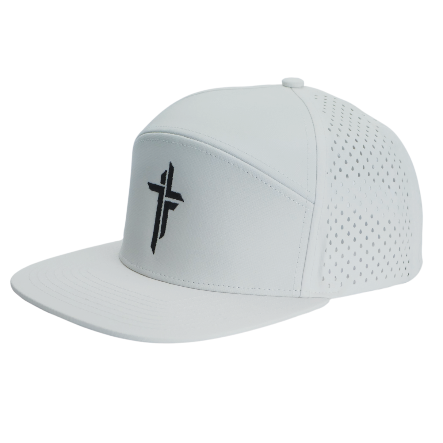 Premium Cross Hat (Flatbill) - White