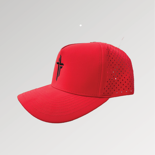 Premium Cross Hat (Curved) - Red